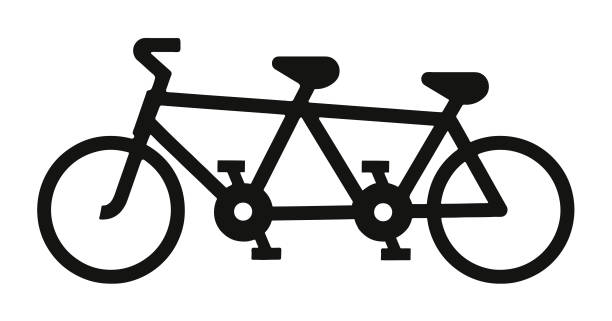 Fahrrad Für Zwei Stock Vektor Art und mehr Bilder von Tandem