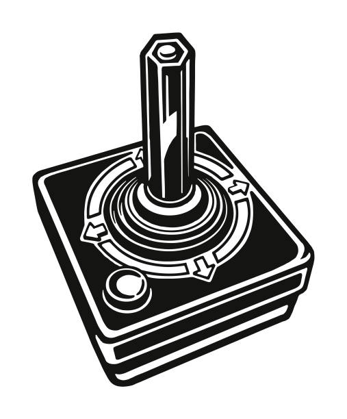 illustrations, cliparts, dessins animés et icônes de contrôleur de jeu vidéo - joystick