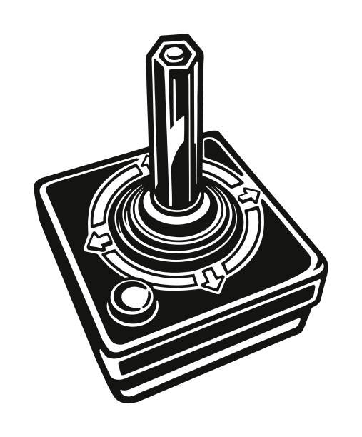 kontroler gier wideo - joystick stock illustrations