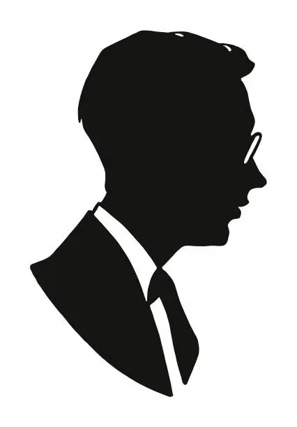 Vector illustration of Silhouette of a Man