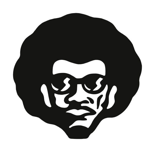 ilustraciones, imágenes clip art, dibujos animados e iconos de stock de retrato de un hombre - afro man