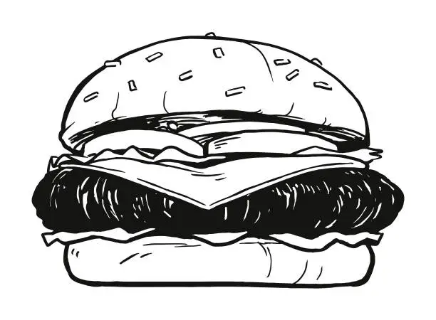 Vector illustration of Cheeseburger