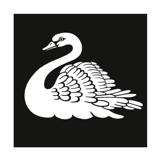 Vector illustration of Swan