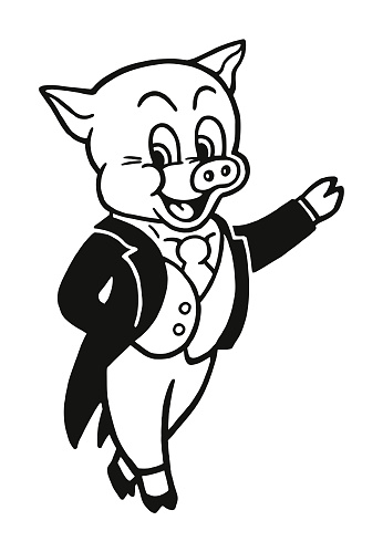 Pig Dressed in a Tuxedo