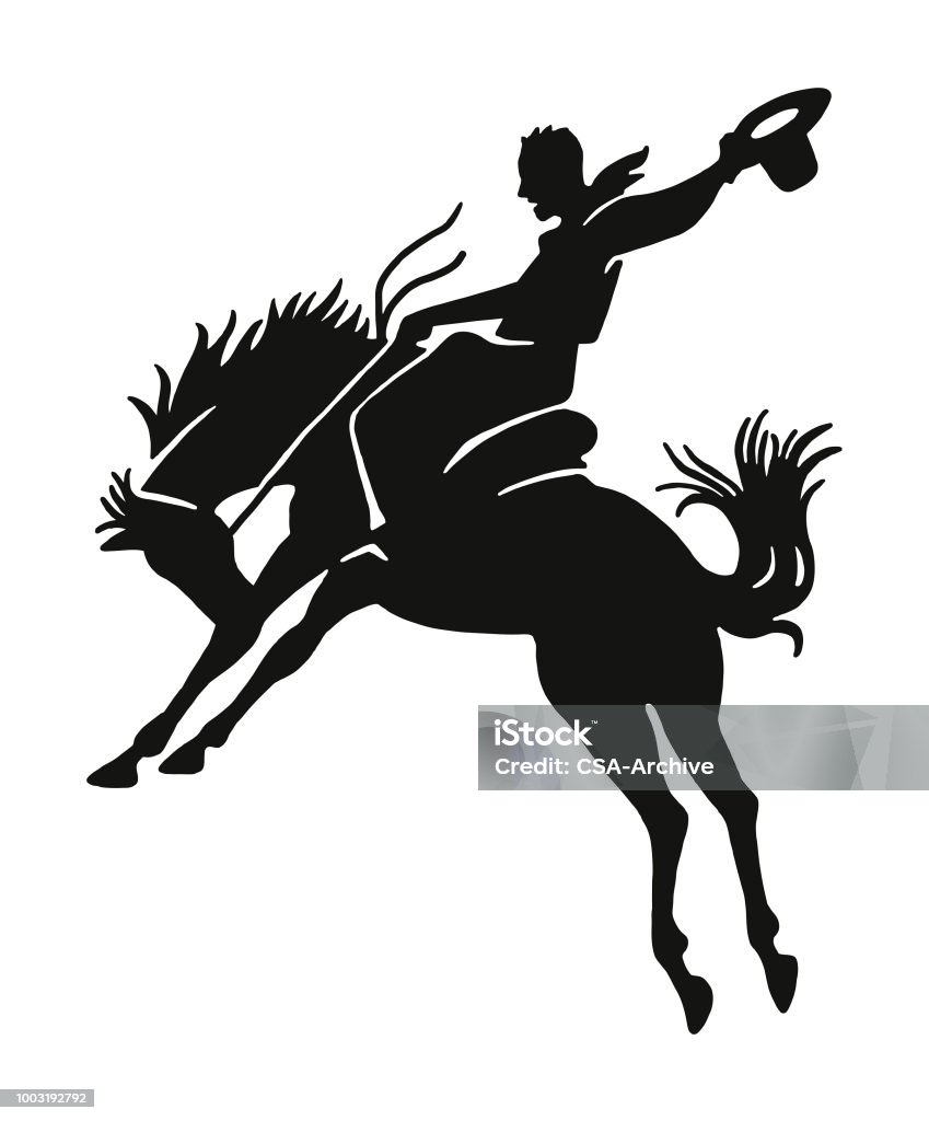 Cowboy Riding a Horse Cowboy stock vector