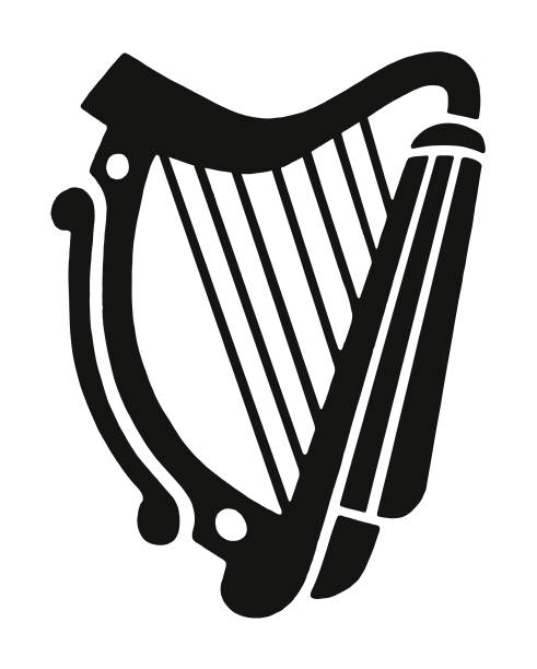 stockillustraties, clipart, cartoons en iconen met harp - harp