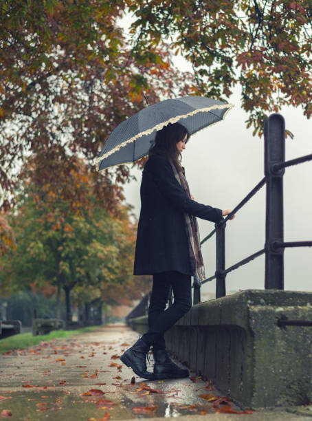istock Woman walking in the rain 1003193460