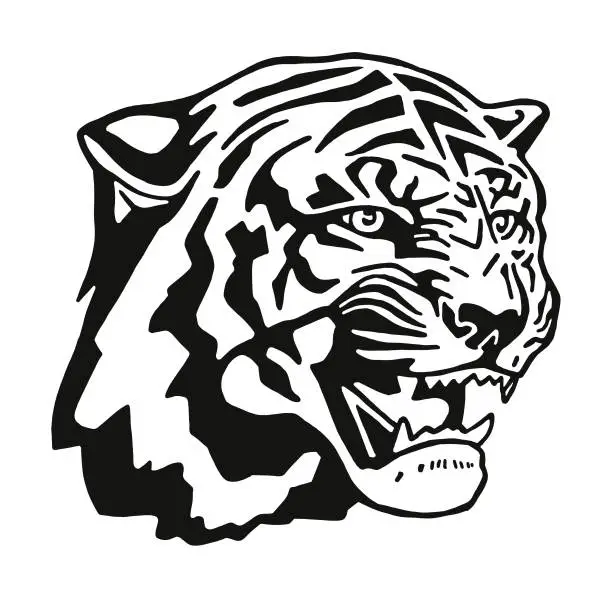 Vector illustration of Tiger Head