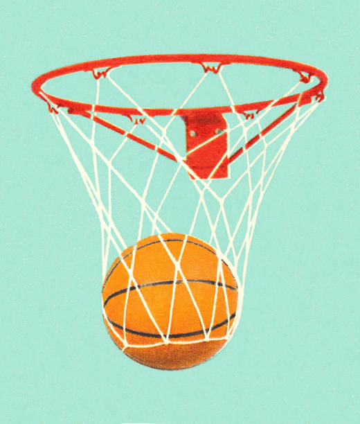 istock Basketball in a Basketball Hoop 1003195988