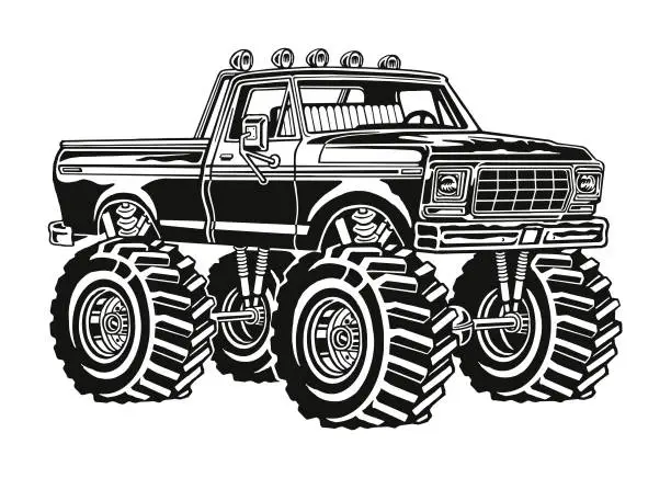 Vector illustration of Monster Truck