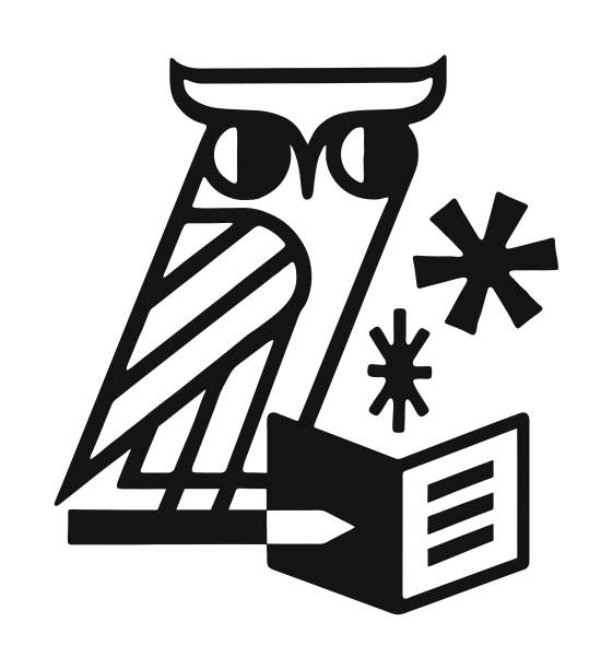 ilustrações de stock, clip art, desenhos animados e ícones de wise owl - asterisk