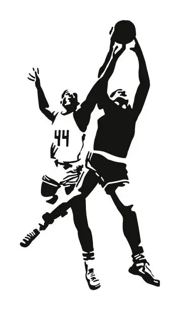 Vector illustration of Basketball Players