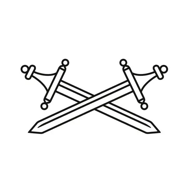 Vector illustration of Two Swords