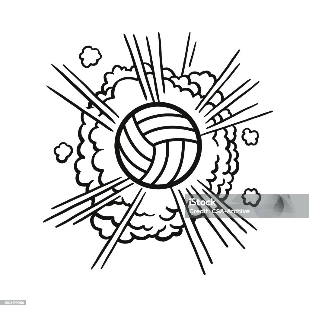 Volleyball Exploding Svg Exploding Volleyball Stock Illustration - Download Image Now - Black ...