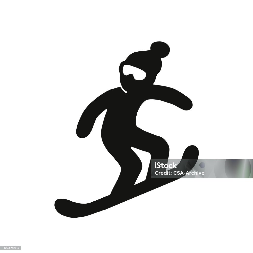 Snowboarder Skiing stock vector