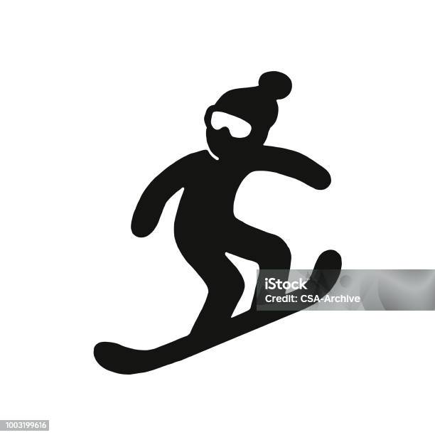 Snowboarder Stock Illustration - Download Image Now - Skiing, Icon Symbol, Snowboarding