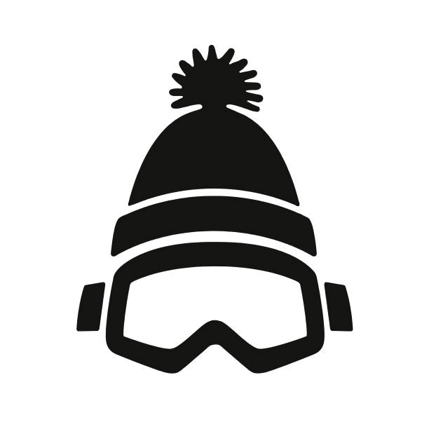 ilustrações de stock, clip art, desenhos animados e ícones de winter goggles and cap - snowboarding snowboard skiing ski