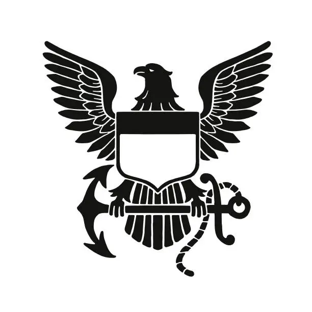 Vector illustration of Soon Eagle Emblem
