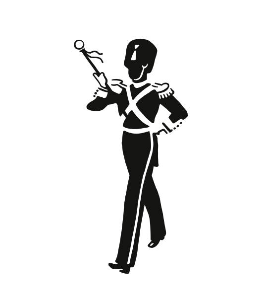 ilustrações de stock, clip art, desenhos animados e ícones de marching band major - epaulettes