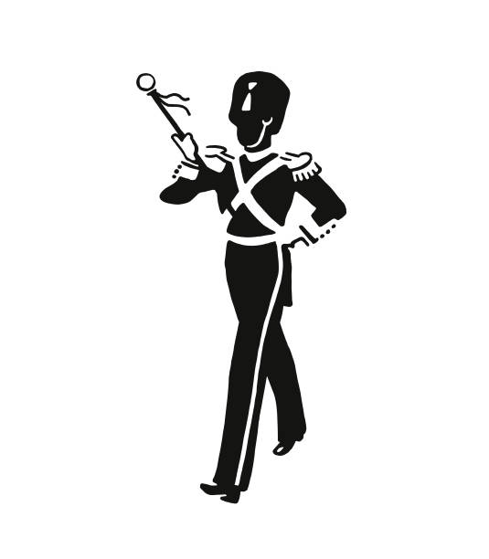 Marching Band Major Marching Band Major pics of a marching band stock illustrations
