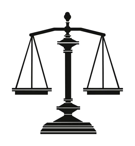 Vector illustration of Scales of Justice