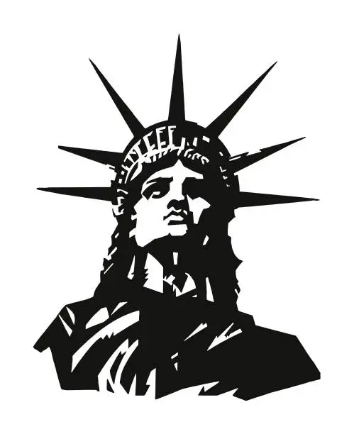 Vector illustration of Statue of Liberty