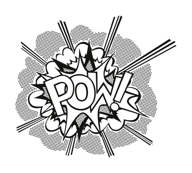 Vector illustration of Pow Explosion
