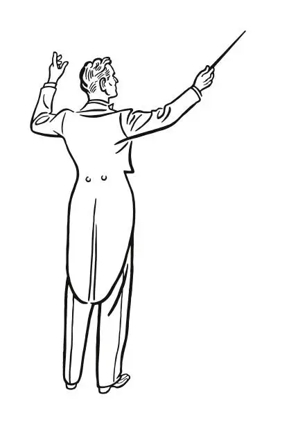Vector illustration of Music Conductor