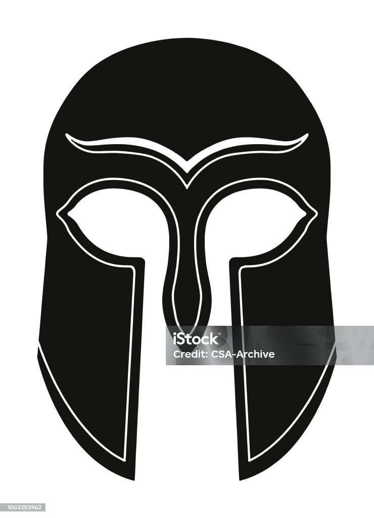 Medieval Helmet Logo stock vector