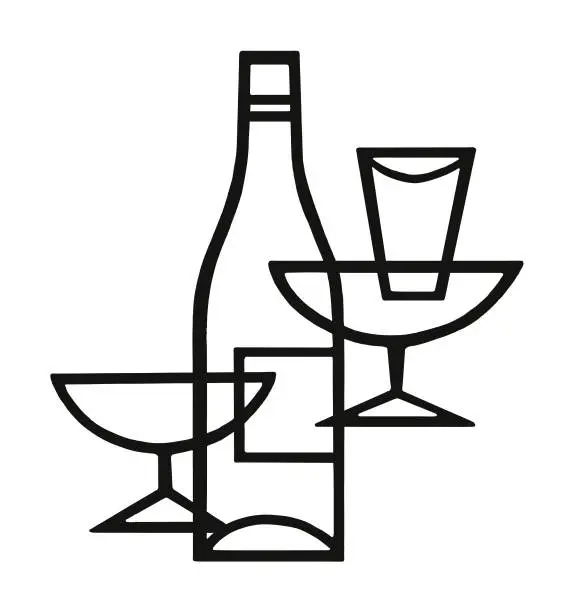 Vector illustration of Cocktails