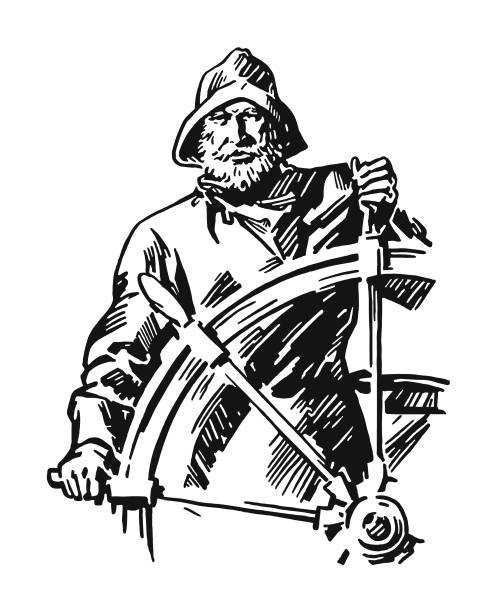 Ship Captain at the Helm