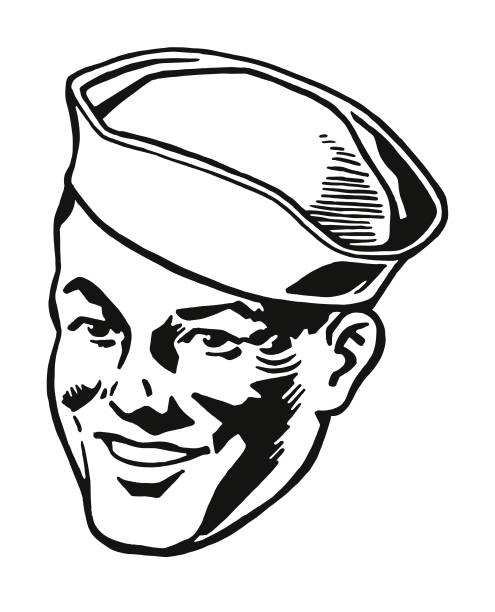 illustrations, cliparts, dessins animés et icônes de jeune marin - sailor people personal accessory hat