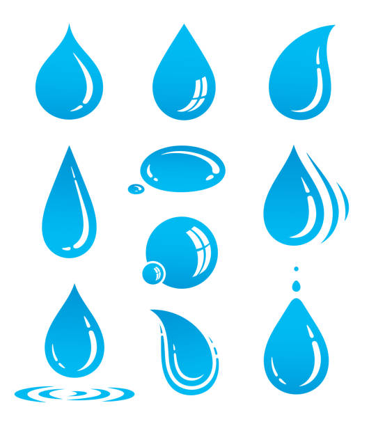 ikony kropli wody - water drop stock illustrations
