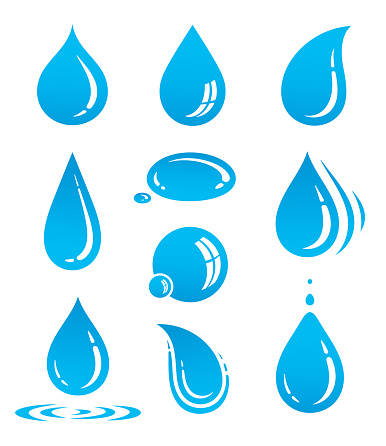 water drop icon set