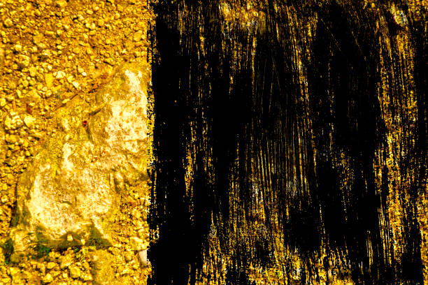istock Grunge Ultra yellow Ground like on Mars, land texture, sand surface, stone background 1003218692