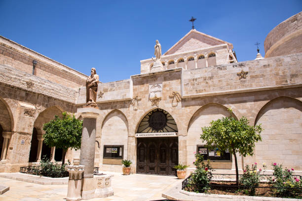 caint catherine church in bethlehem. - european culture spirituality traditional culture famous place imagens e fotografias de stock