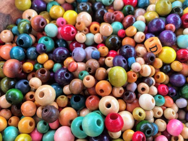 istock Colorful wooden bead/marble 1003232070
