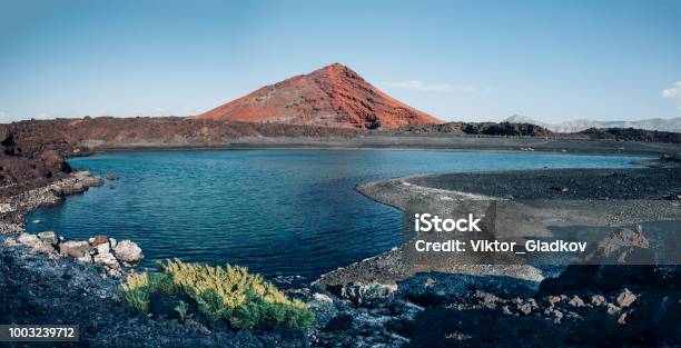 Panoramic View Of Unique Volcanic Nature Of Lanzarote Island Stock Photo - Download Image Now