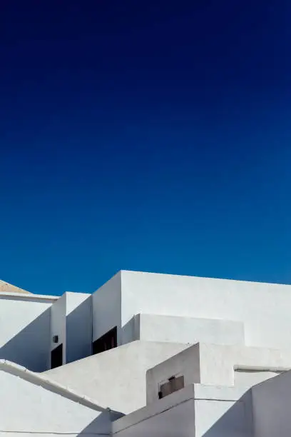 Photo of Abstract fragment of white architecture house in Lanzarote