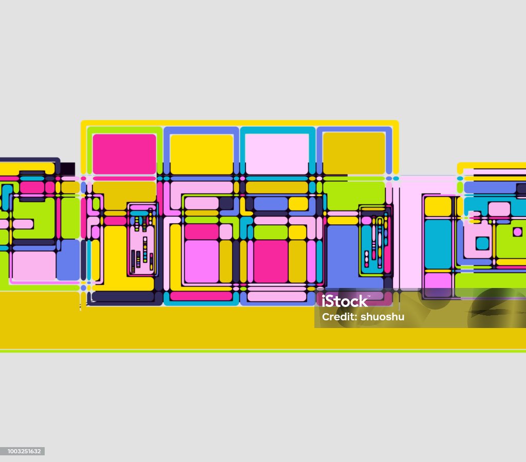 Color Rectangle Pattern Background Stock Illustration - Download Image ...