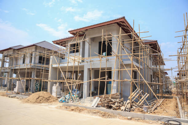 istock house under construction with autoclaved aerated concrete block structure at building site 1003257004