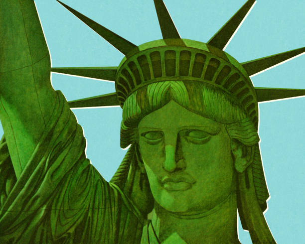 自由の女神像 - crown liberty statue点のイラスト素材／クリップアート素材／マンガ素材／アイコン素材