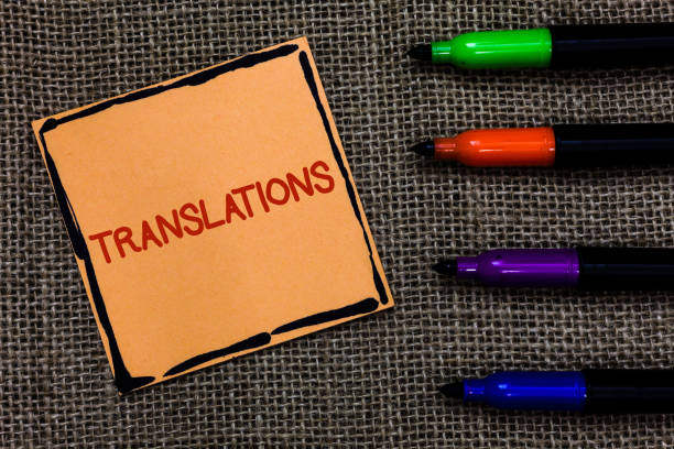 istock Word writing text Translations. Business concept for Written or printed process of translating words text voice Marker pens art board small pitch paper lovely love ideas mat black shadow. 1003272800