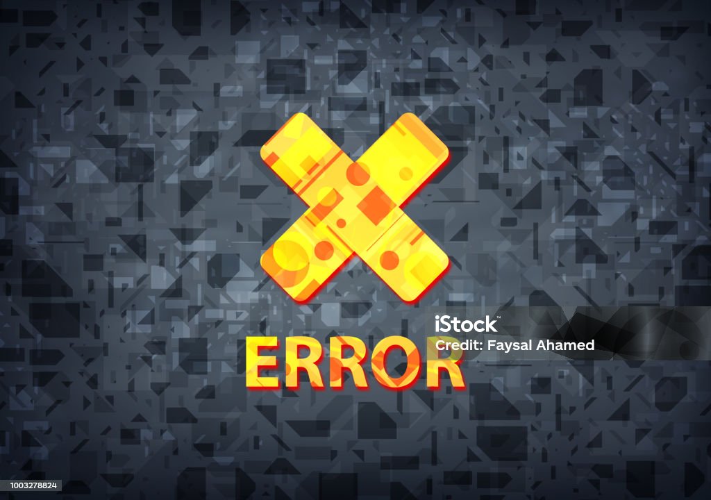 Error Black Background Stock Illustration - Download Image Now - Black ...