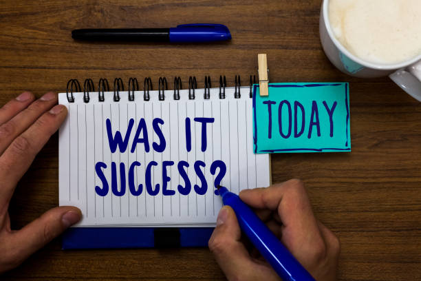 istock Handwriting text Was It Success Question. Concept meaning Happy feeling after achieving success in life Marker pens notepad cup milk coffee daily memories dairy clip paperclip. 1003281128