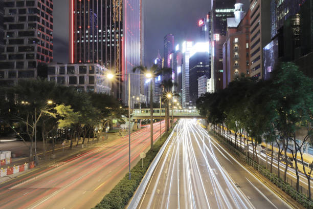 istock night on Gloucester Road in Wan Chai Disctrict 1003281194