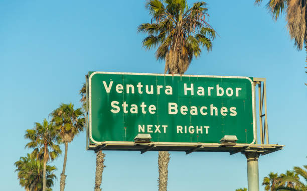 istock Ventura Harbor and State beaches road sign 1003283718