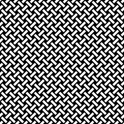Abstract Black And White Weave Pattern Vector Image Stock Illustration