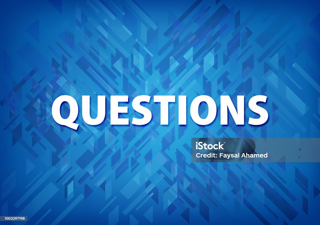 Background Main Question Questions Blue Background Stock Illustration - Download Image Now ...