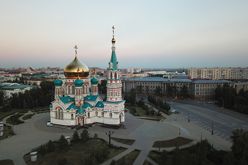 The Assumption Cathedral (Russian: Успенский собор) in Omsk is one of the largest churches in Siberia.